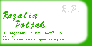 rozalia poljak business card